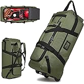 Speqerk Baseball Catcher Bag with Wheels, Baseball Catcher Roller Bag with Large Capacity and Multi-pocket, Rolling Sport Roller Bag with Wheels and Backpack-strap for Baseball Softball