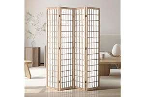 VEVOR Room Divider, 4 Panel Japanese Room Divider, Folding Privacy Screen Indoor, Portable Partition Dividers and Decoration 