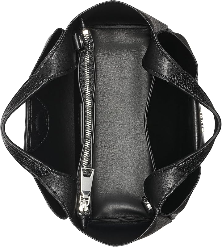 Mini Handtasche Damen Schwarz mit verstellbarem Schulterriemen — Foto 8 von 8
