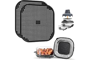 Silicone Splatter Shield for Ninja FN101 Air Fryer, Heat Resistant Silicone Splash Guard Mat for Ninja Crispi Air Fryer, Food