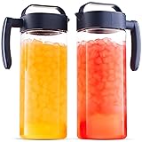 Komax Set of 2 Plastic Water Pitcher with Lid