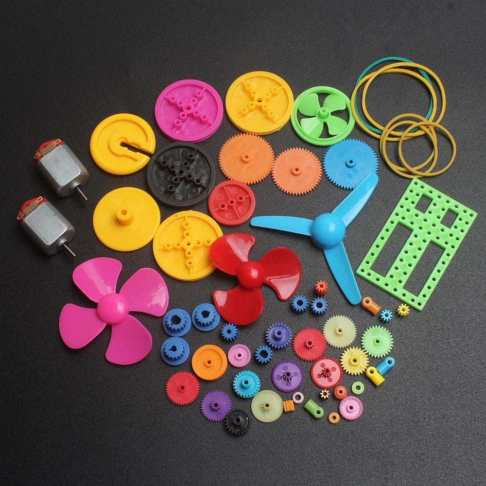 DIKAVS Colorful DIY 57 kinds of color plastic gearbox toy car gear motor gear