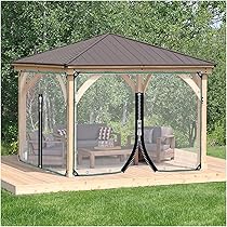 Waterproof Side Panels Clear Tarp Panel with Zipped Door