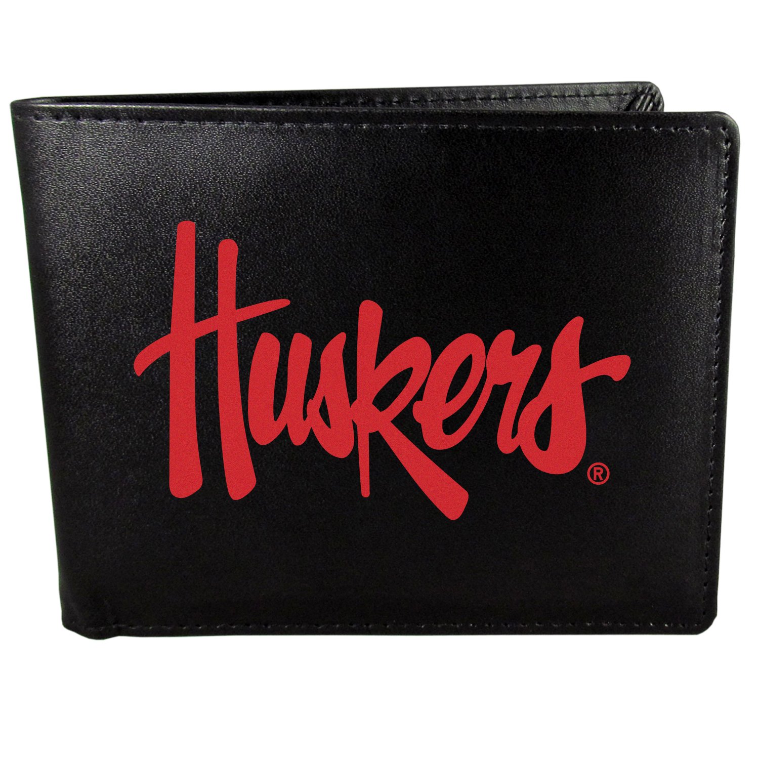 Siskiyou NCAA Sports Mens Nebraska Cornhuskers Bi-fold Wallet Large Logo One Size Black