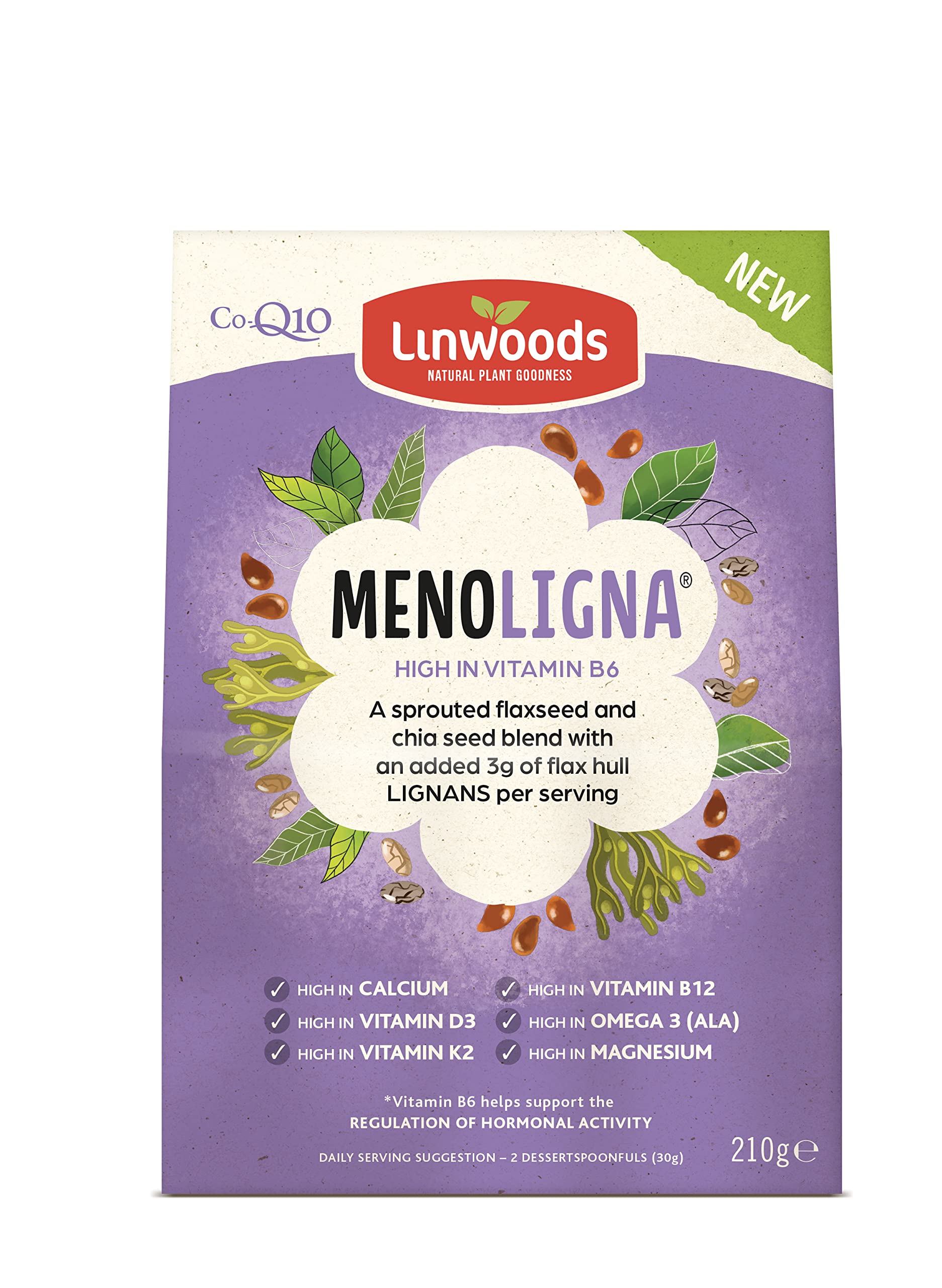 Linwoods Menoligna 210g- Regulation of Hormonal Activity, Perimenopause, Menopause & Postmenopause Symptoms