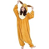 SAZAC Pokemon Eevee Kigurumi Onesie - Adult Halloween, Cosplay, Loungewear - Ultra Soft & Cozy - Unisex