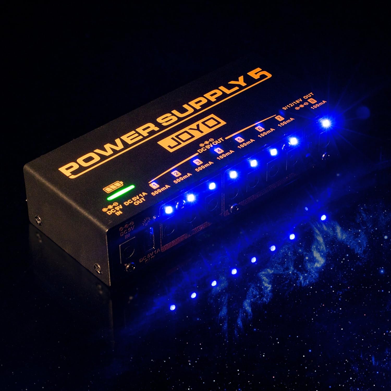 JOYO JP05 Rechargeable Power Supply with 8 DC outputs and 1 Standard