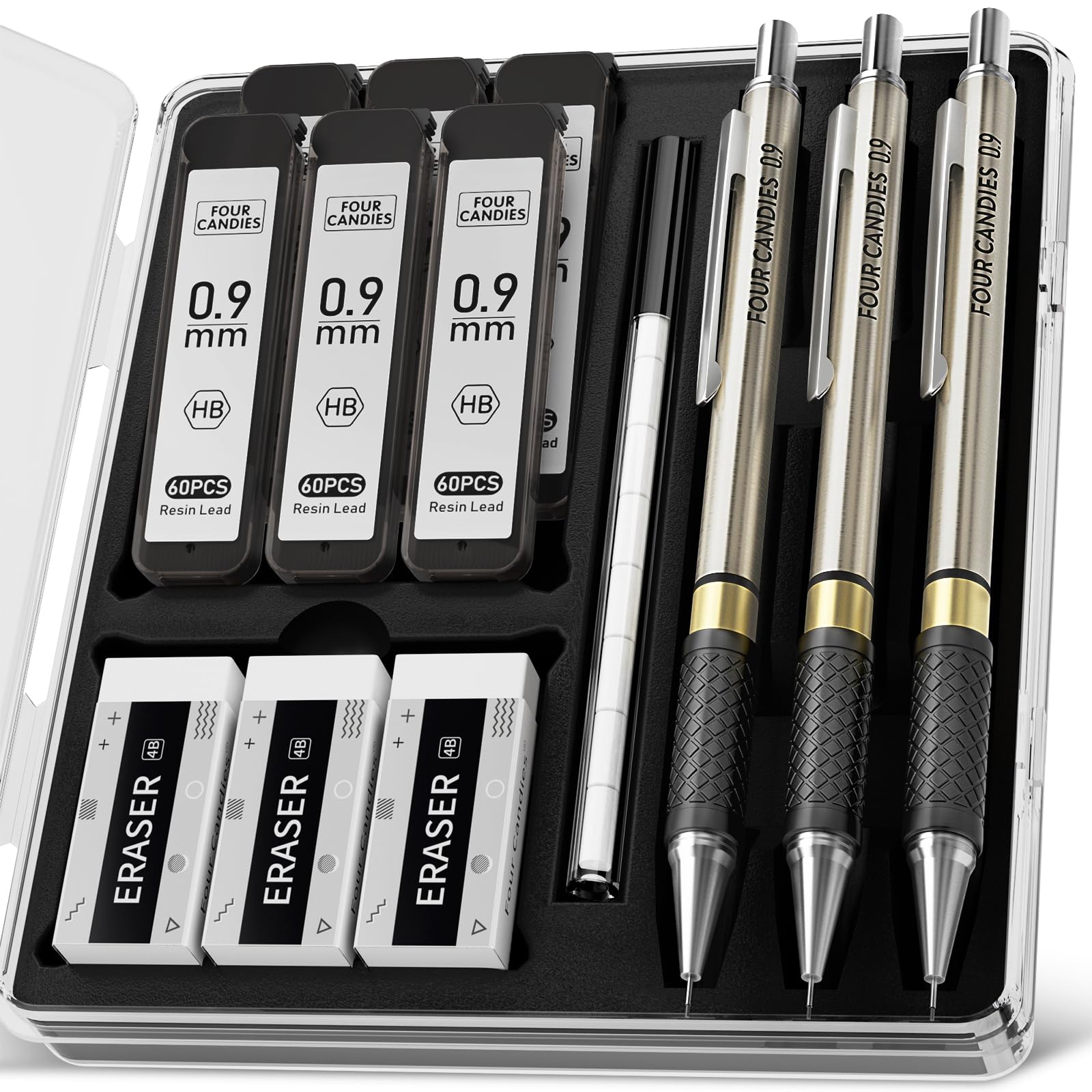 Four Candies Metal Mechanical Pencil Set - 3PCS