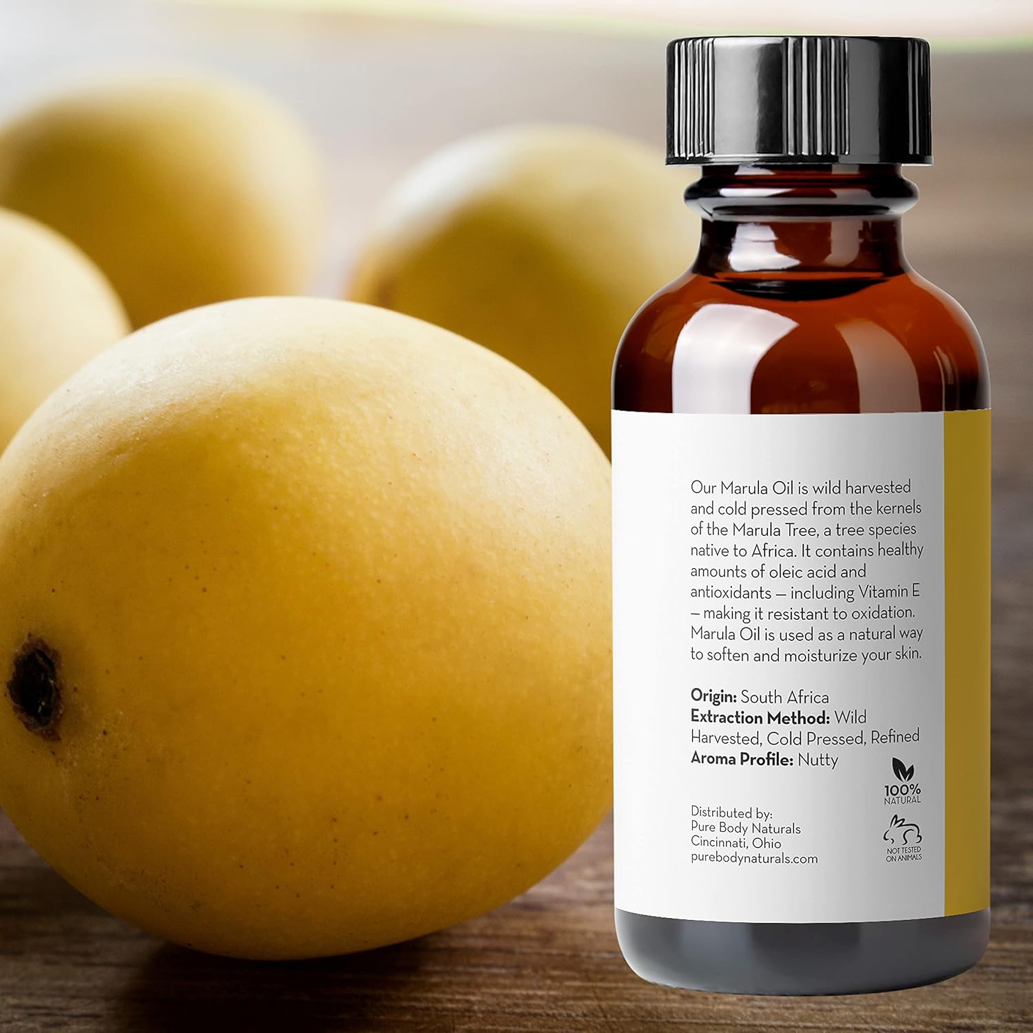 Pure Body Naturals Marula Facial Oil, 1 Fluid Ounce - Cold-Pressed, Refined Luxury Beauty Oil for Face and Hair - Vegan, Gluten-Free and 100% Natural: Electronics