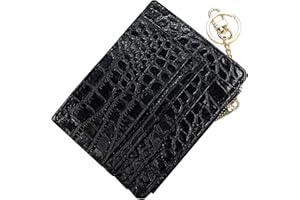 woogwin Womens Slim RFID Credit Card Holder Mini Front Pocket Wallet Coin Purse Keychain