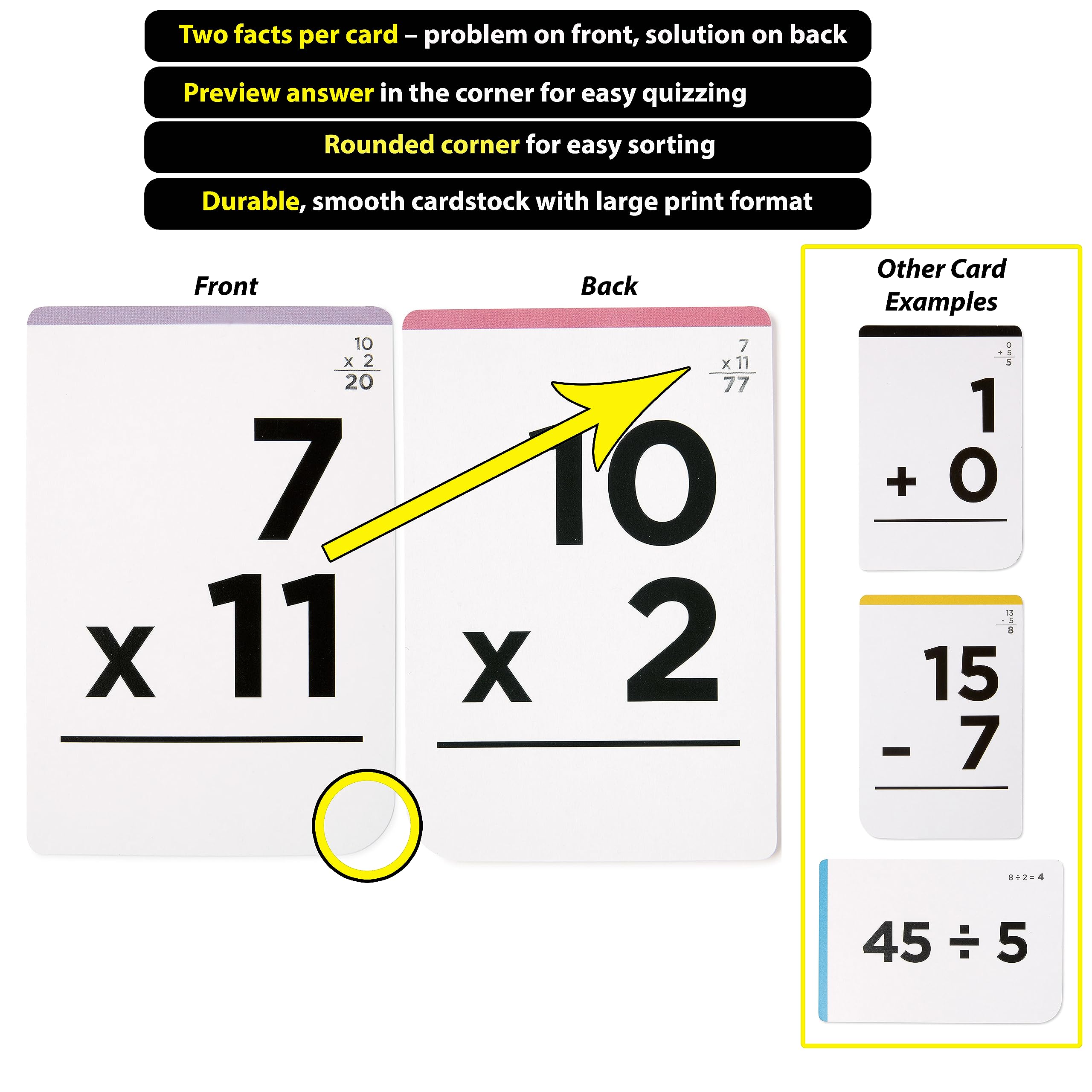 Think Tank Math Cards Mua Think Tank Scholar Math Flash Cards (600 Facts Box Set) Addition ...