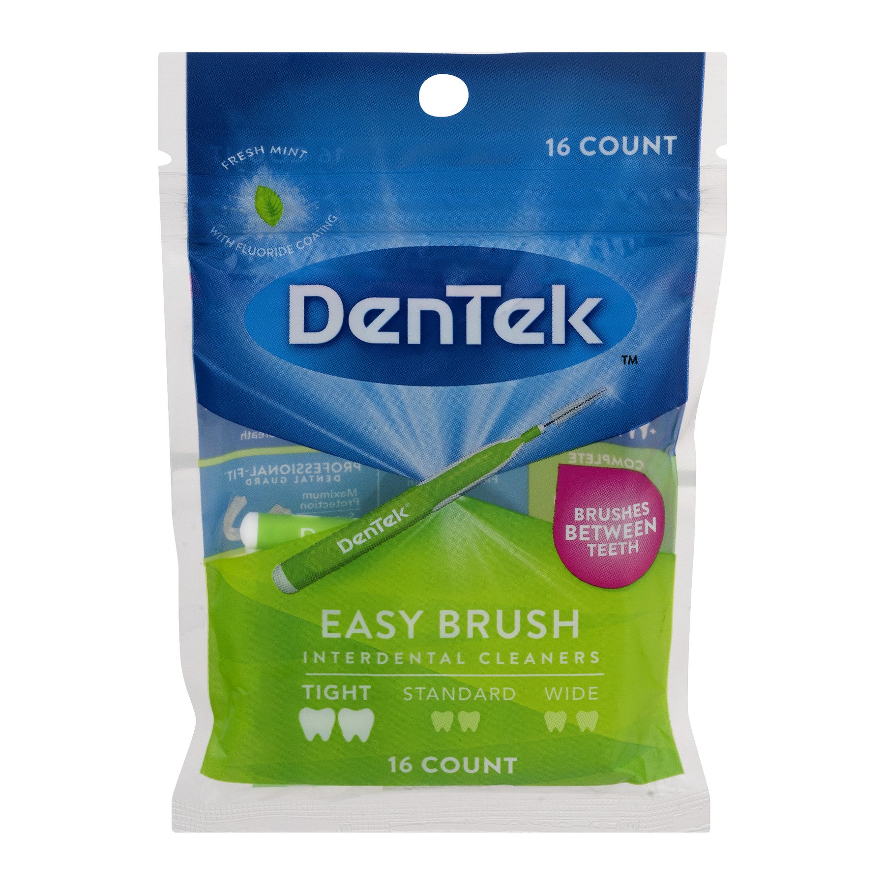 DenTek Easy Brush Interdental Cleaners, Mint 16 ea ( Pack