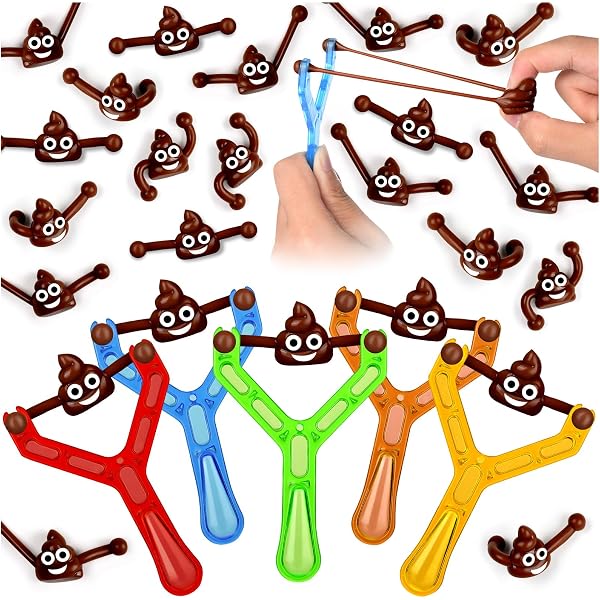 Poop Jump Rope Feestgrap Speelgoed Voor Verjaardagen 35pcs Poop Slingshot Toy Funny ...