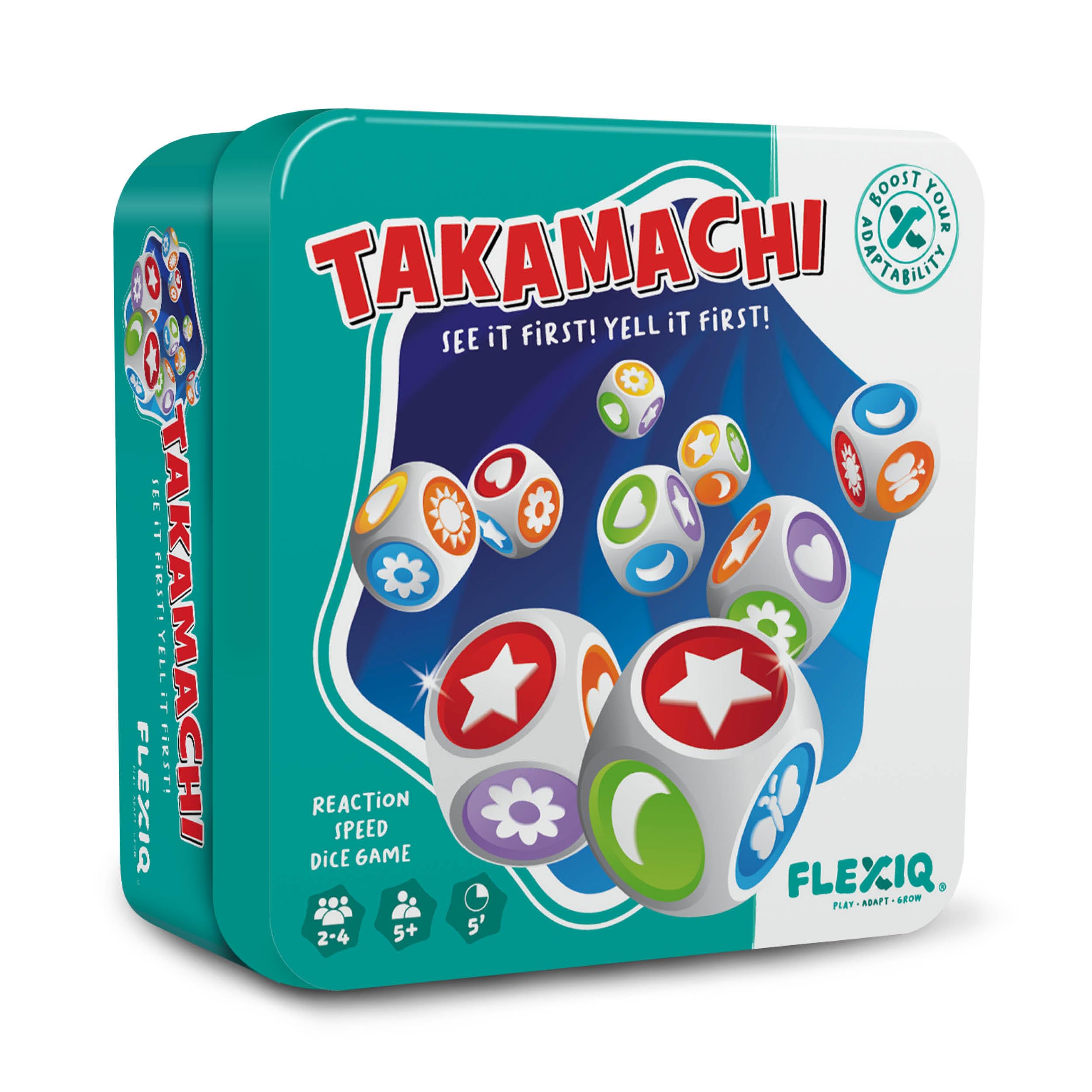 FlexiQ | Takamachi | Dice Game | Ages 5+ | 2-4 Players | 5 Minutes Playing Time