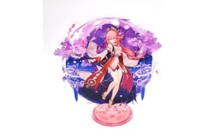 AZLNRMU Genshin Impact Stand Figure,Game Acrylic Ornaments Stand Model Collections Peripheral,Table Decoration… (Yae Miko A)