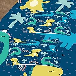NINENINE Dark Blue Dinosaur Comforter Sets,Full