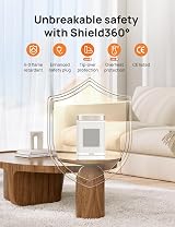 Dreo 1500W Space Heater Oscillating Portable with Remote Thermostat 3-Mode view 3