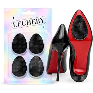 Non Slip Shoe Pads for Bottom of Soles, LECHERY Self Adhesive PVC Traction Stickers, Anti Slip Shoe Grips, Sole Protectors, N
