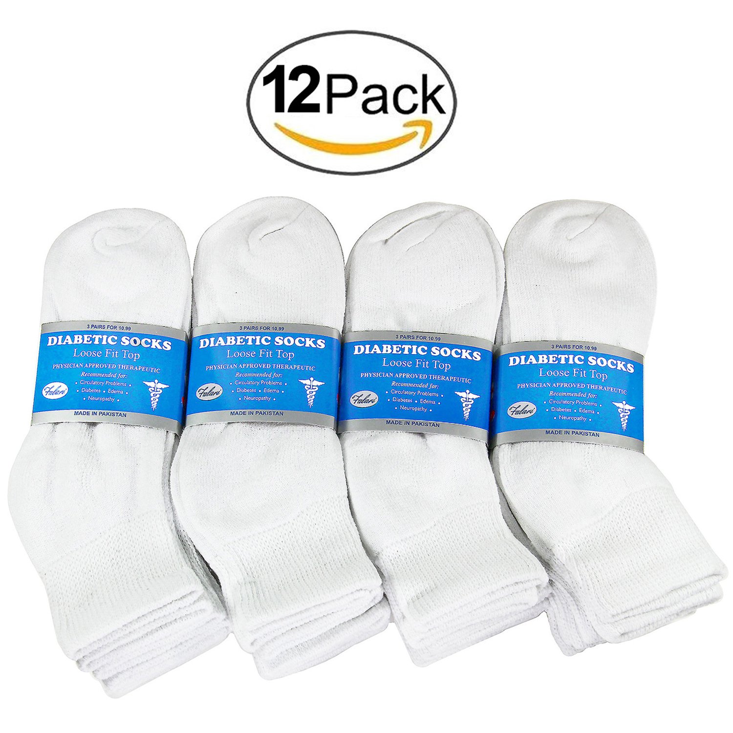Mens Diabetic socks size 1315 Black, Tan, Navy and White