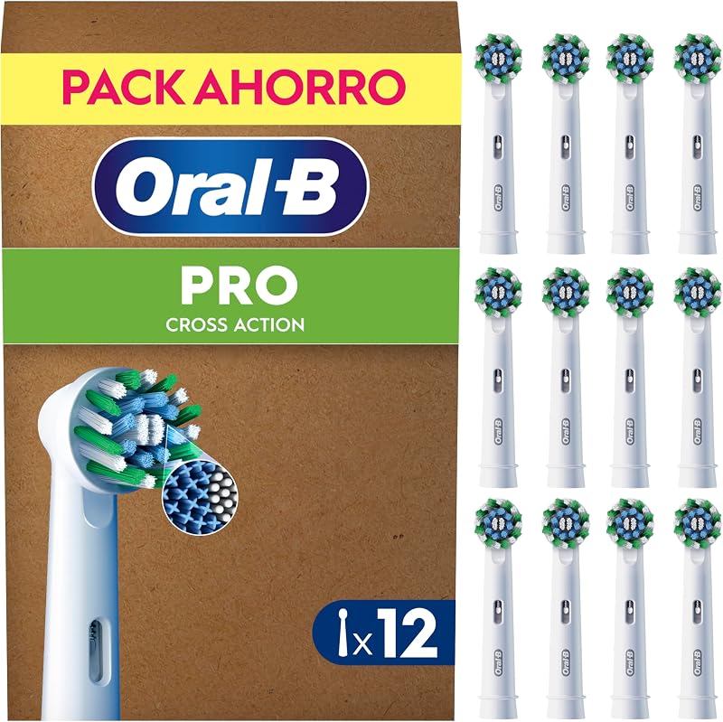 Recargas de escova de dentes elétrica oral-b pro crossaction, pacote de 12 cabeças, branca - original (tamanho caixa postal)