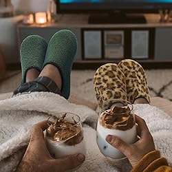 QFH Womens & Mens Cozy House Slippers - Portable