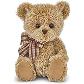 Bearington Baby Shaggy The Small Teddy Bear Stuffed Animal - 11" Soft Brown Plush Toy with Classic Vintage Look - Adorable Cuddly Teddy Bear for Infants - Stuffed Bears Plush Gift for Kids