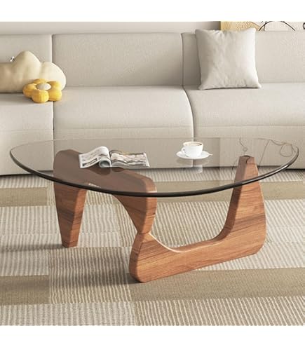 Glass Top Table ミットセンチュリー Amazon.com: Triangle Glass Coffee Table-Mid-Century Modern End