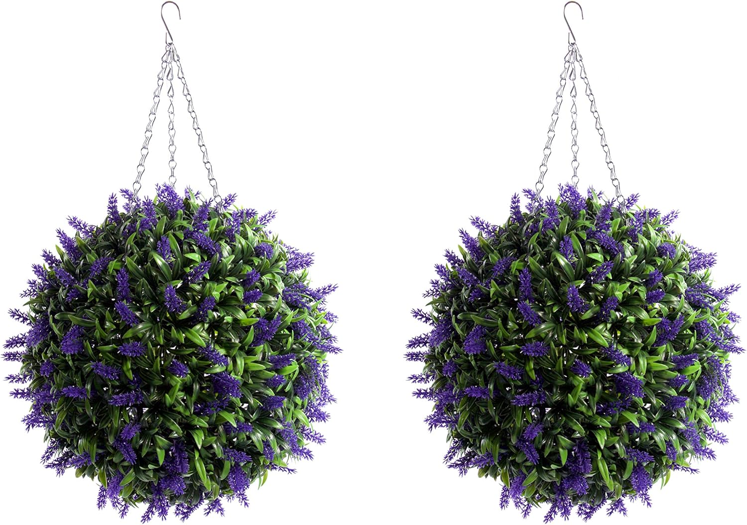 Best Artificial Pair of Large 40cm Purple Lush Lavender Long Leaf