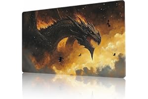 AIRCBC MTG Playmat Non-Slip Rubber Backing Printing Commander Board Game Desk Mat Duel Mat TCG PTCG Playmat 24x14 inches and Free Storage Bags (Z Dragon)