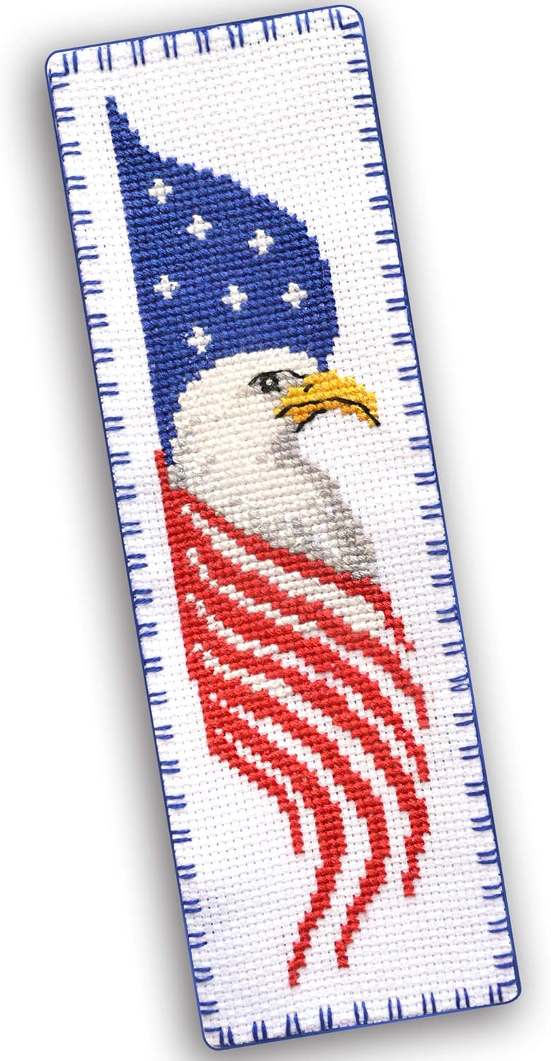Amazon Com Embroidery Bookmark Kit Bald Eagle