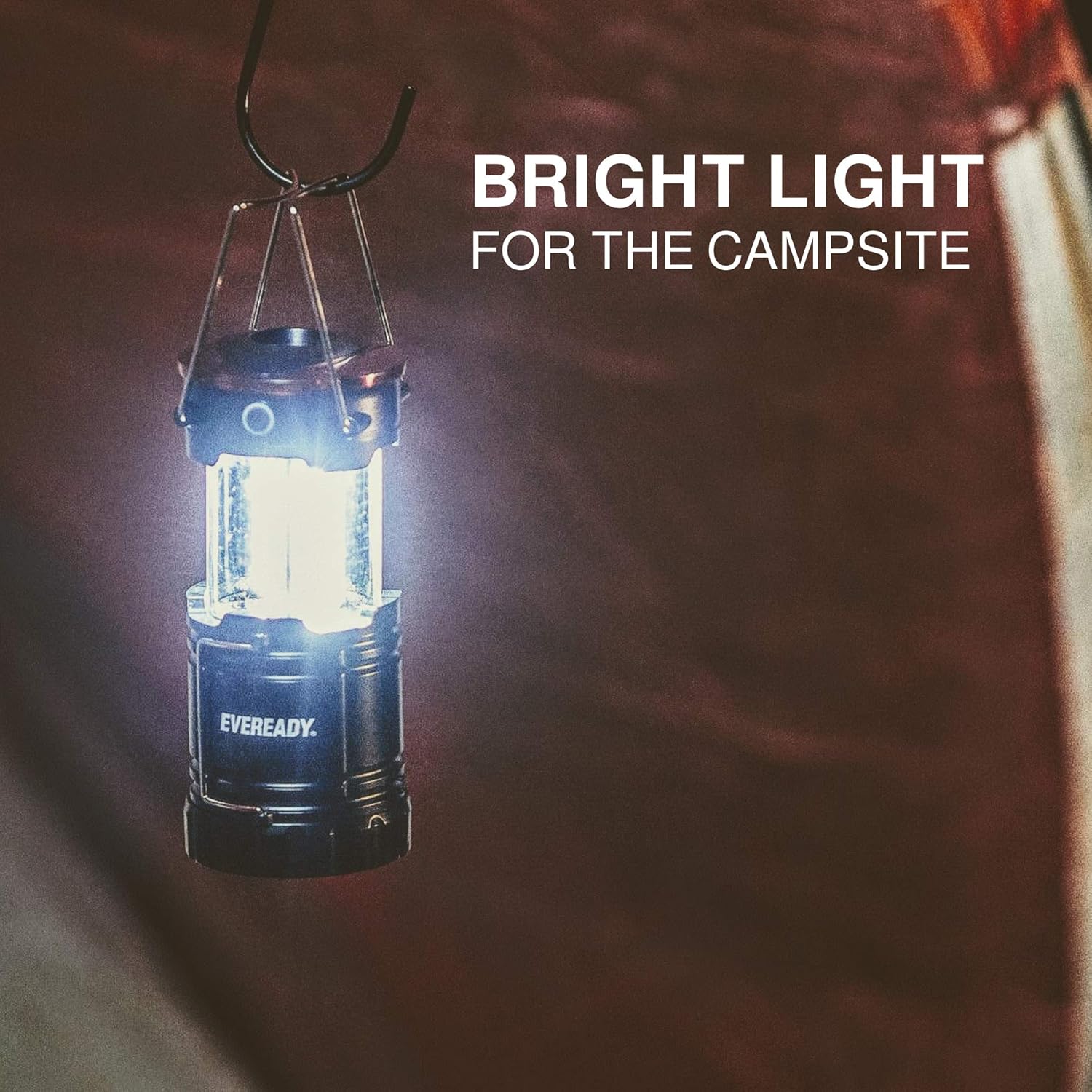 Eveready 360 LED Camping Lantern, IPX4 Water Resistant, Super Bright, 100 Hour Run-time, Battery Powered Outdoor LED Lantern, Black (4 Pack) : Sports & Outdoors