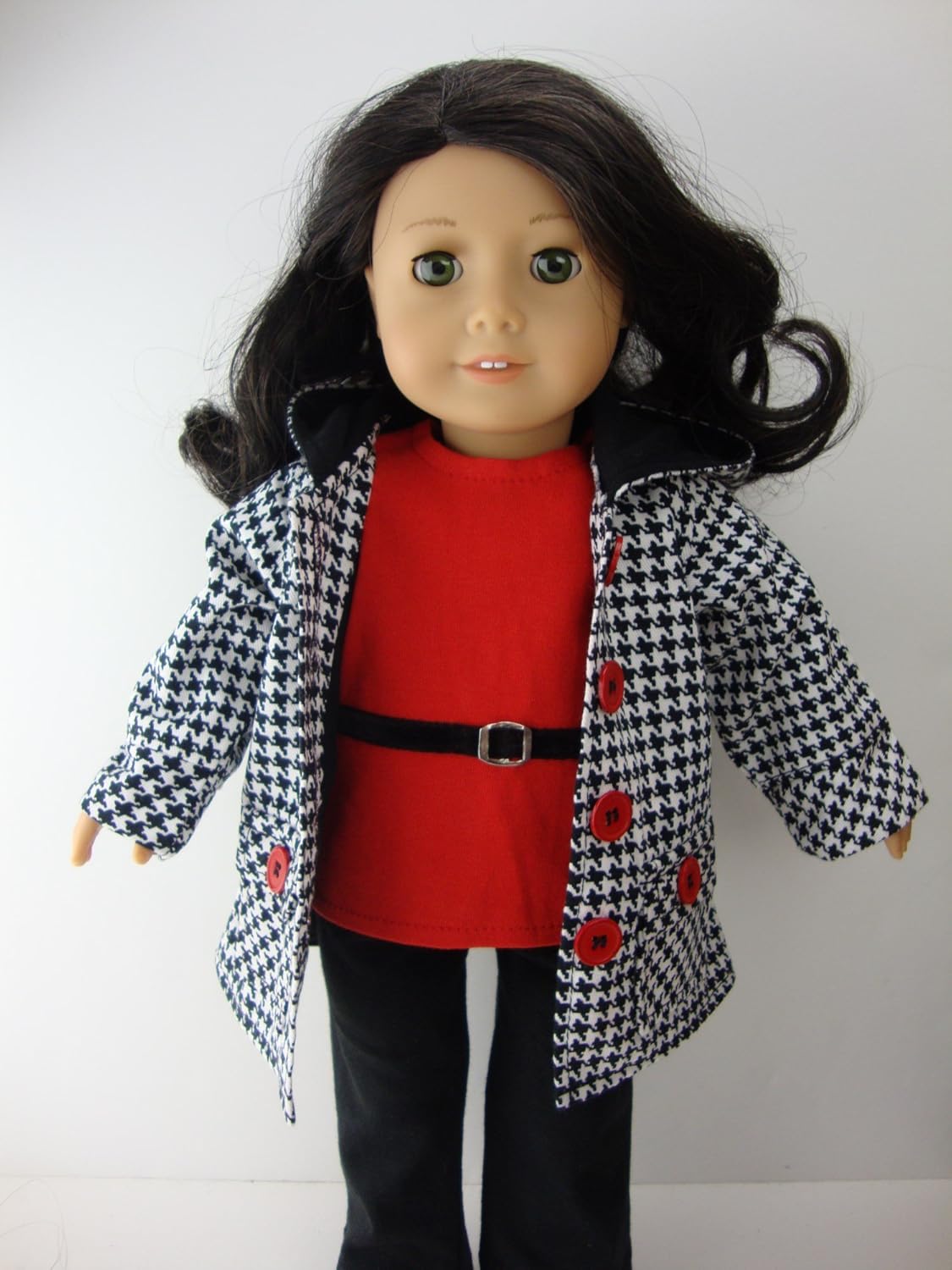 red and white pants suit