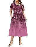 IN'VOLAND Plus Size Womens 2025 Summer Boho Floral