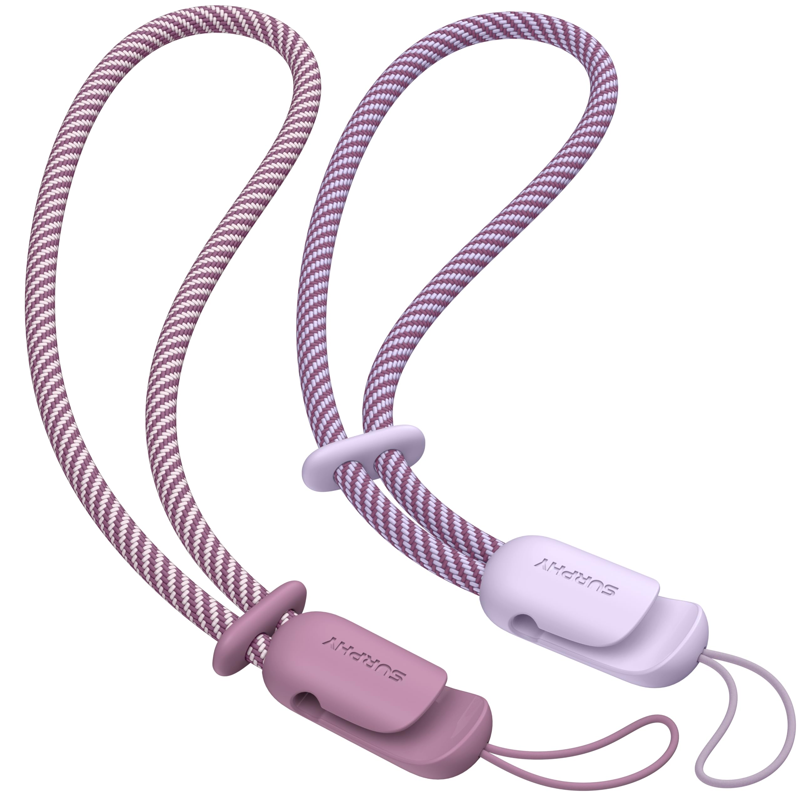 SURPHY Wrist Strap Lanyard for Phone, 2 Pack Adjustable Combination Strap Compatible with Phone, Purse, Keychain and more, Lilac & Lilac Purple