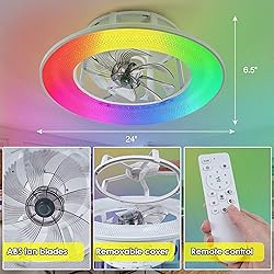 KAMLAM 360° Bladeless Ceiling Fan with RGB Color