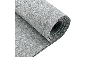 EOVEA | Acrylic Felt Fabric by The Yard | 72" Inch Wide -1.6mm Thick Felt Fabric | Non-Stiff Soft Felt Sheets | Felt Material for DIY,Craft, Sewing,Patchwork, Cushion, Padding(Heater Gray, One Yard)