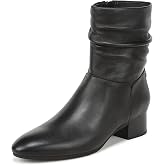 Vionic Women's Remi Ankle Boots, Comfortable Block Heel Booties | Ankle bootie, Block heel, Almond toe, Leather upper, Arch support, Flexible comfort, Lightweight design, Casual style