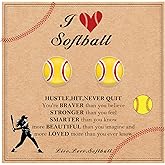 DORANA S925 Sterling Sliver Sports Earrings Stud for Teen Girls Women Baseball/Soccer/Volleyball/Basketball/Softball/Football Hypoallergenic Stud Earrings Game Day Jewelry Gift
