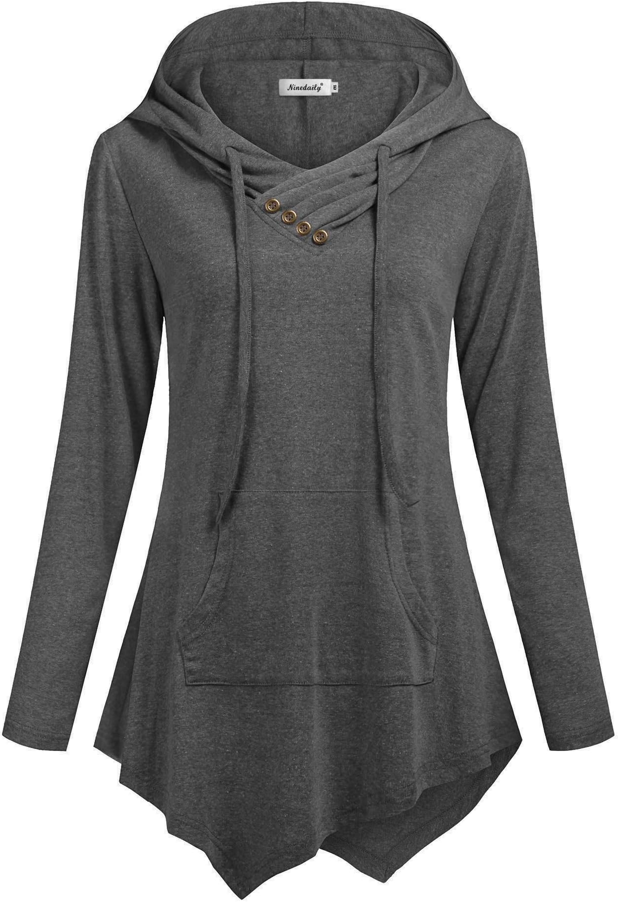 Womens Sweatshirt Pullover Hoodies Tunic Long Sleeve V Neck Pocket Top