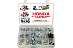 Specbolt Fasteners 250pc Maintenance Restoration OE Spec Motorcycle Bolt Kit for Honda 400EX 250EX Quad TRX400EX TRX250X ATC TRX 350x 300ex 300x 250ex 250x 200sx 200s 200x 125cc 110cc TRX90