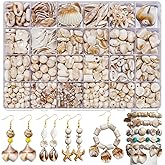 550Pcs Ocean Beads for Bracelets Making Kit, Imitation Boho Ocean Beach Shell Bead Charms Starfish Mermaid Beads Summer Sea Dangle Pendant for Earring Bracelet Necklace Anklet DIY Craft Jewelry Making