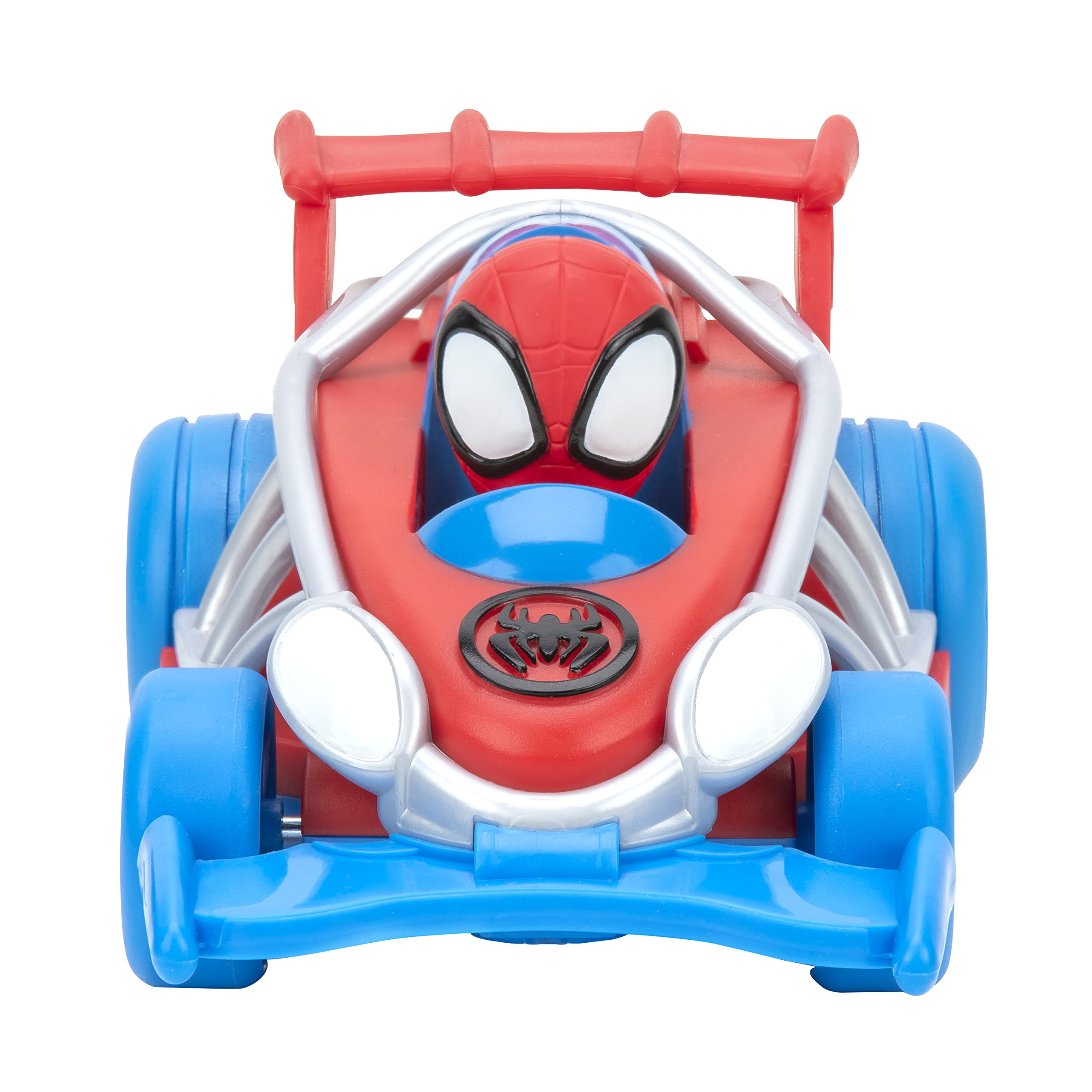 Marvel's Spidey and his Amazing Friends Webbed Wheelie Vehicle - Spidey Pull Back Vehicle - Features Built-In Spidey Super Hero - Toys Featuring Your Friendly Neighbourhood Spideys