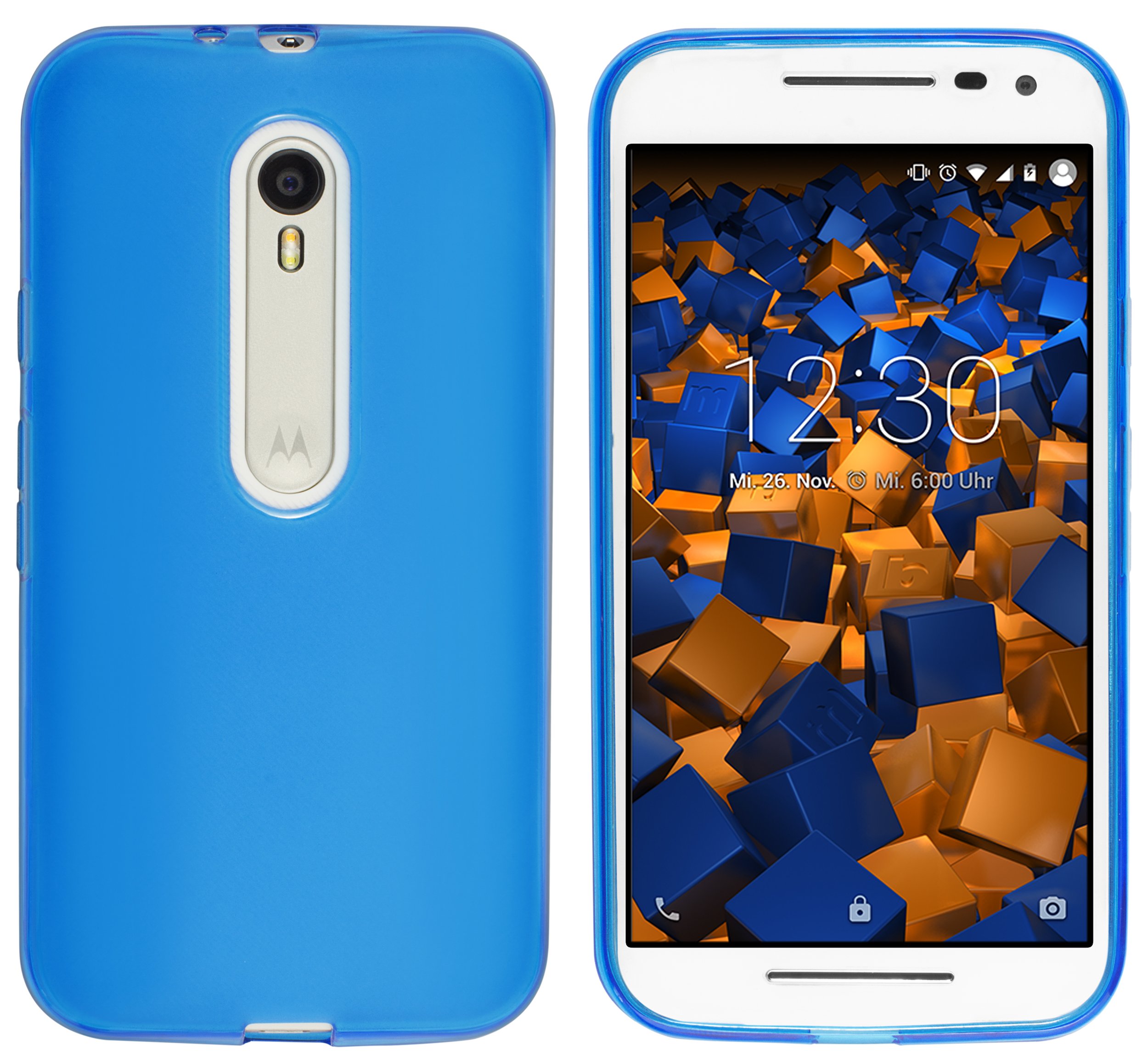 mumbi Case for Motorola Moto transparent blue Moto G 3