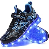 YUNICUS Kids Light Up Shoes for Boys Girls Toddler Sneakers USB Rechargeable Best Gift for Birthday Halloween Christmas