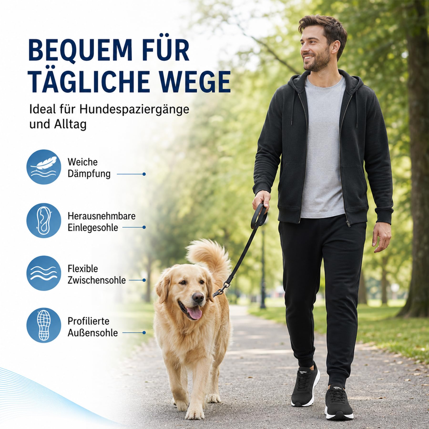 Extra Weit Laufschuhe Diabetiker Schuhe Walkingschuhe Herren Damen Schwarz EU45 6