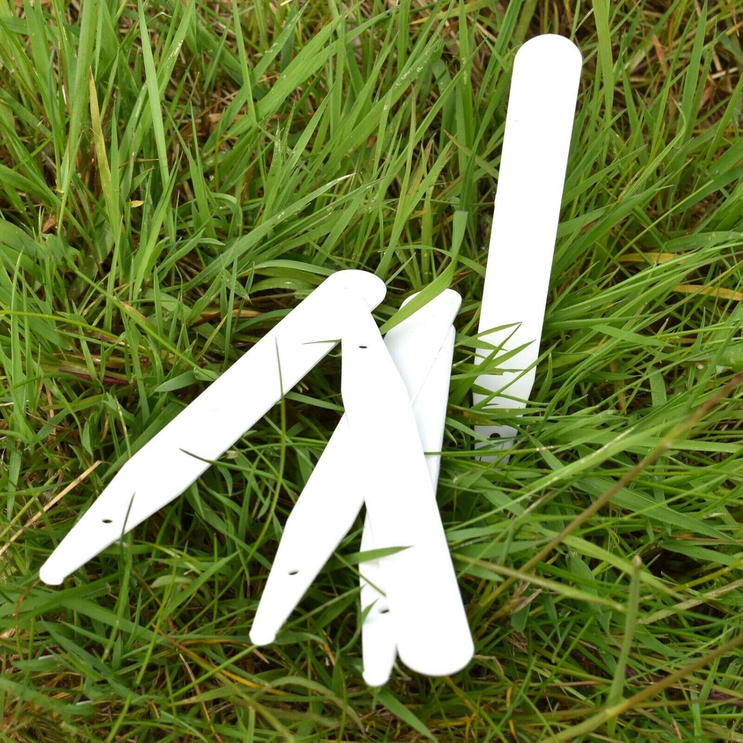 100 x 10cm (4″) White Plastic Garden Plant Labels Seed Pot Tray Tags