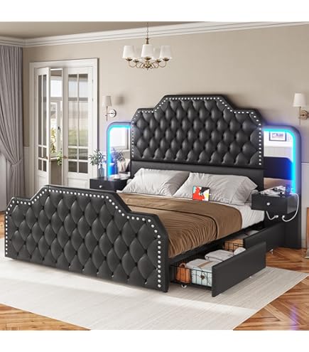 Amazon.com: ACME Furniture Queen Bed, Velvet and Antique Platinum