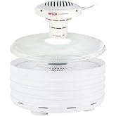 NESCO FD-37 Food Dehydrator, For Snacks, Fruit, Beef Jerky,White/Clear, 4 Trays