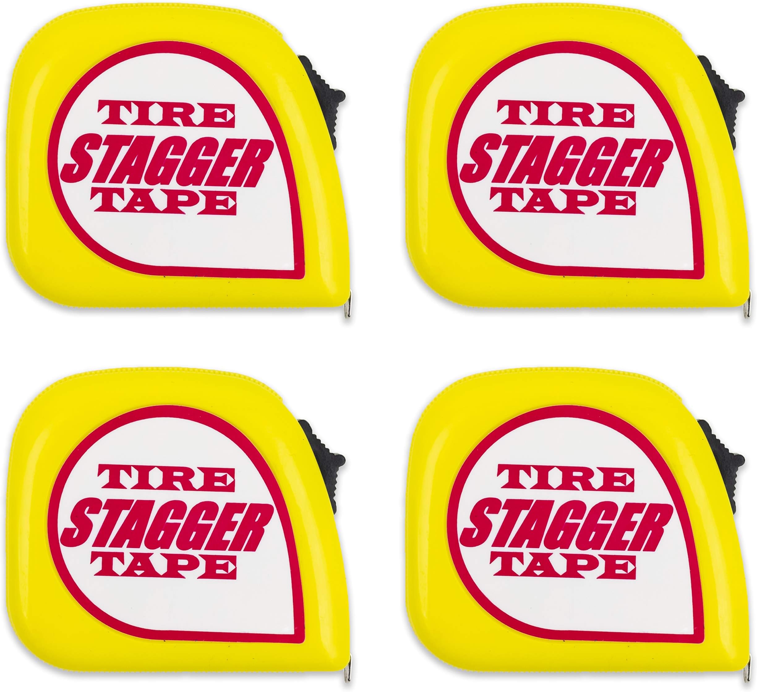 10' Tire Stagger Tape Measure with Magnetic Back (4 Pack)