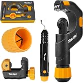 TOLESA Pipe Cutter Tool Heavy Duty 1/8''-2'' with Deburring Reaming Tool | Precise Clean Cuts, Easy to Use, for Stainless Steel, Copper, Aluminum, Brass, PVC